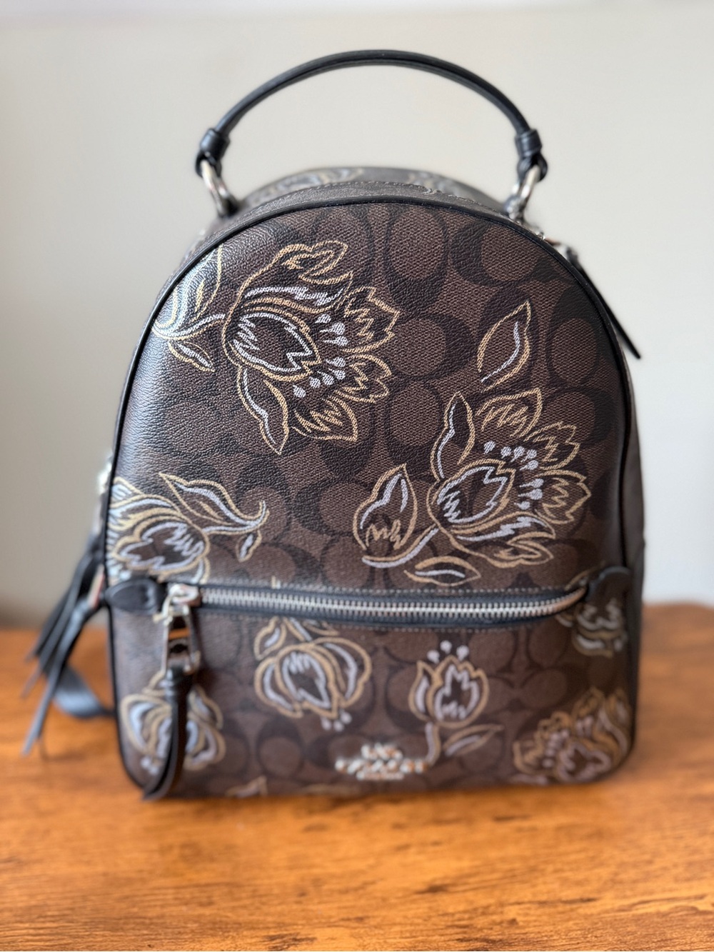 Coach Jordyn Backpack In Signature Canvas With Tulip Print